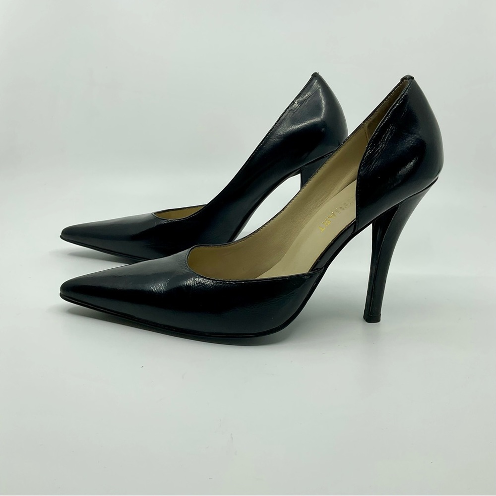 Colin Stuart | Black Leather d’Orsay Pumps | Pointed Toe Heel | 7